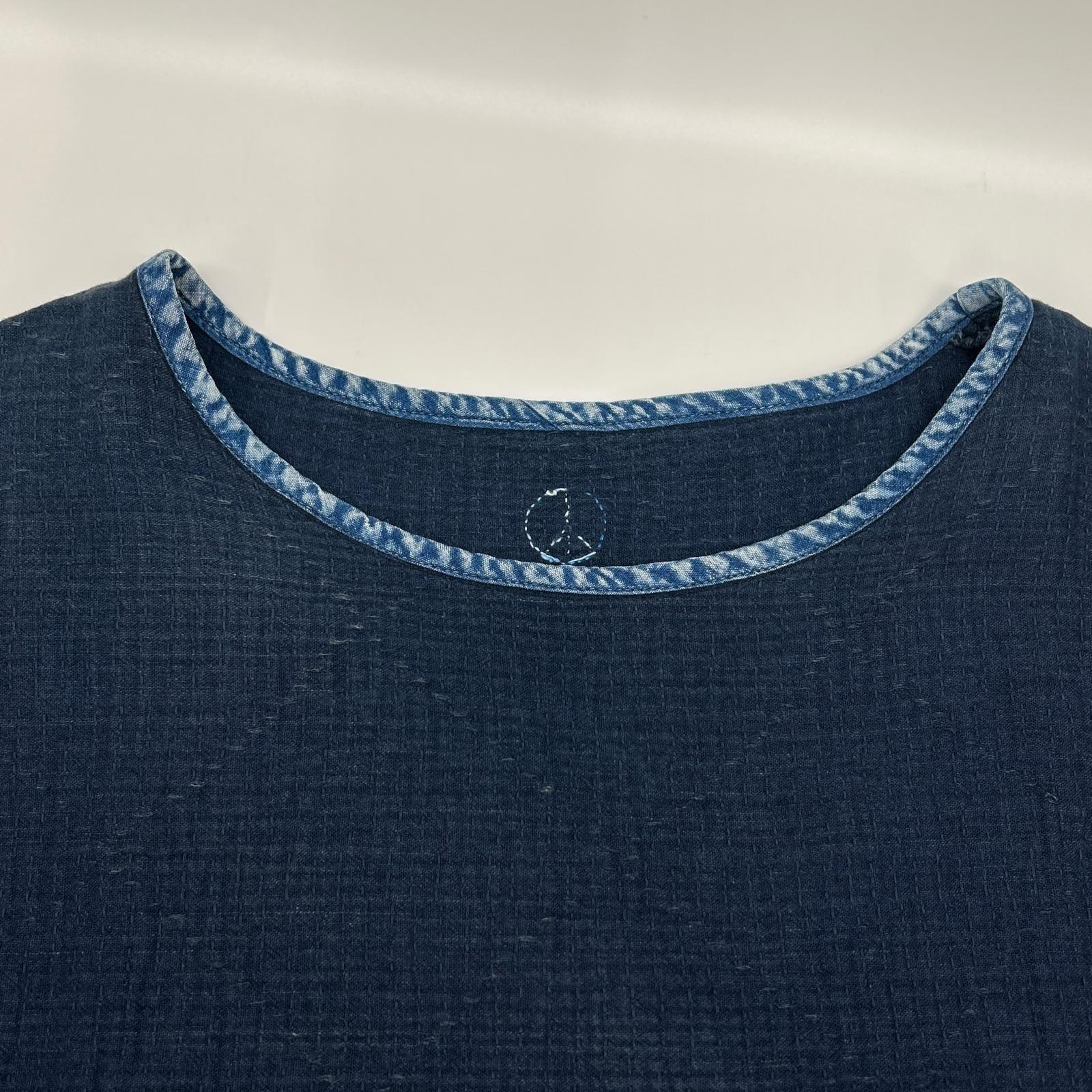 Porter Classic ポータークラシック インディゴ SASHIKO SUPER LIGHT SWEAT SHIRT 刺し子 スウェットシャツ トップス