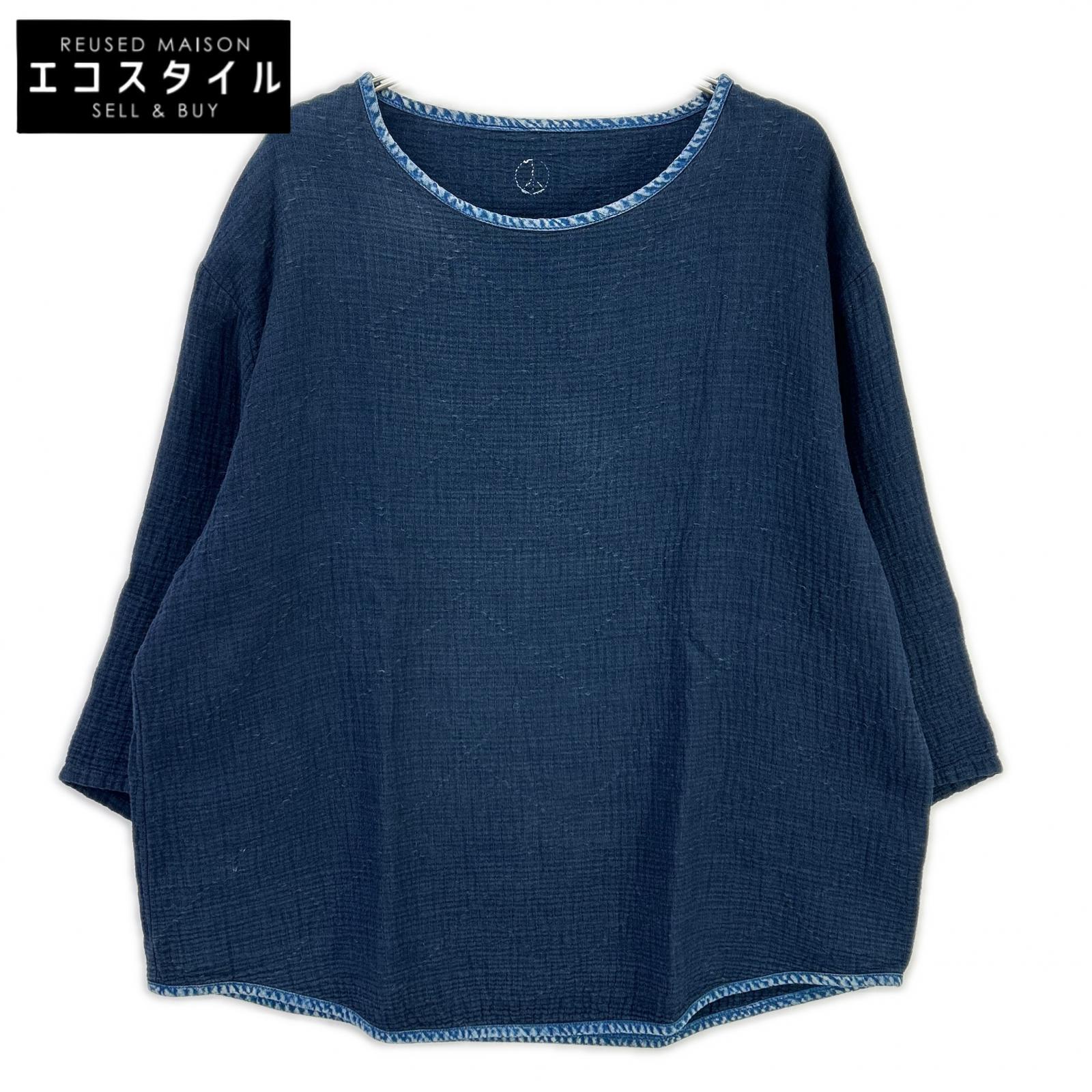 Porter Classic ポータークラシック インディゴ SASHIKO SUPER LIGHT SWEAT SHIRT 刺し子 スウェットシャツ トップス