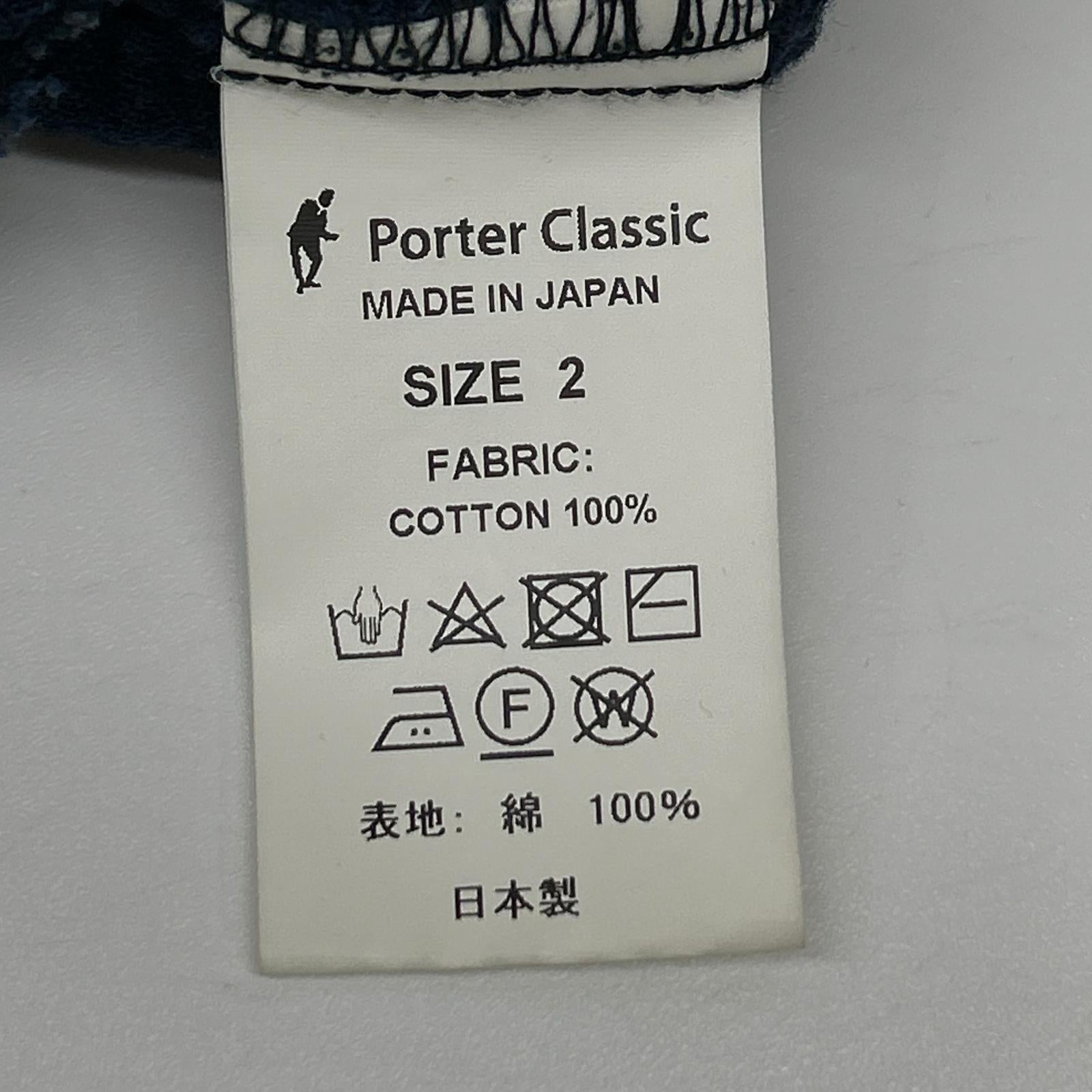Porter Classic ポータークラシック インディゴ SASHIKO SUPER LIGHT SWEAT SHIRT 刺し子 スウェットシャツ トップス