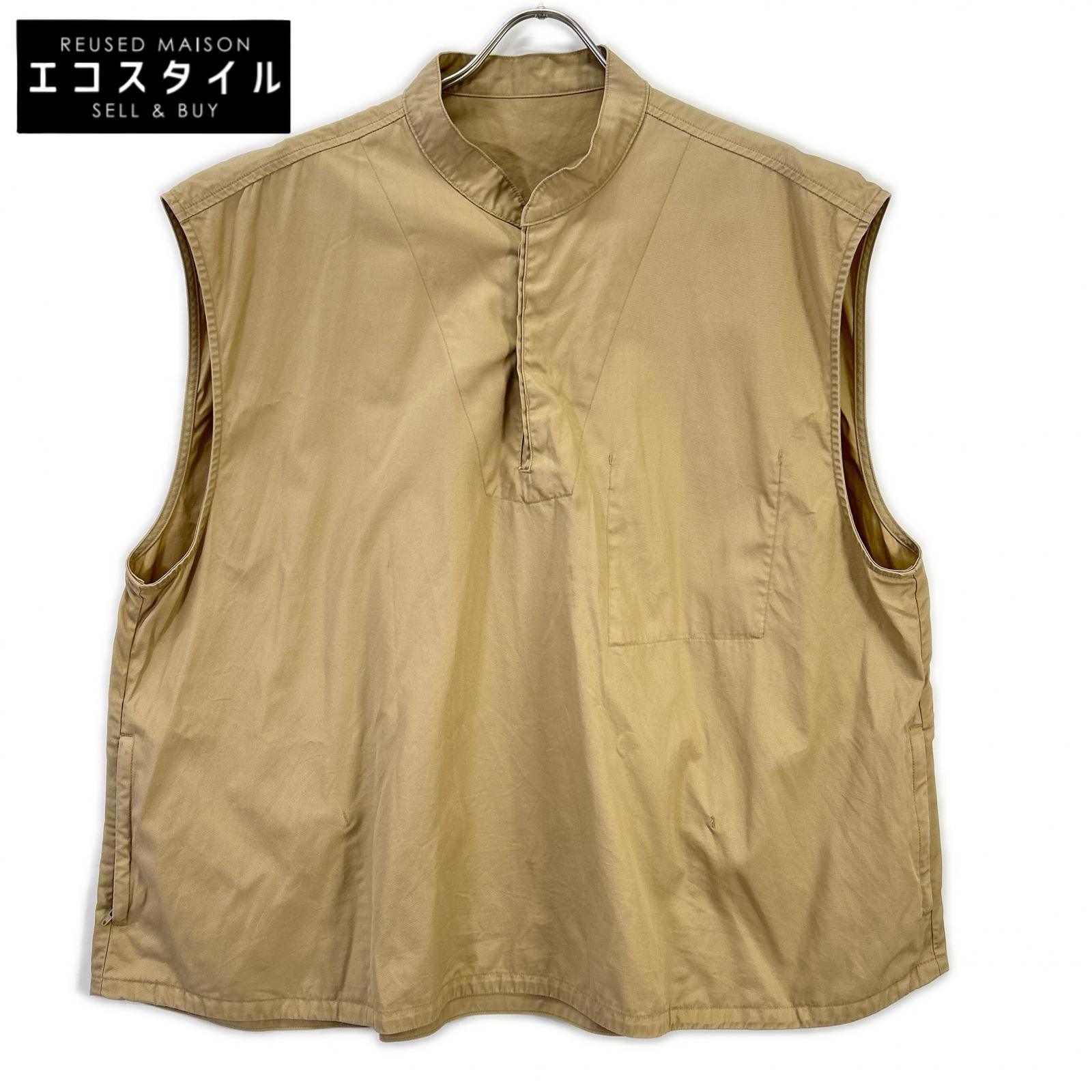Porter Classic ポータークラシック ベージュ GABARDINE STAND COLLAR VEST ギャバジンスタンドカラーベスト ベスト