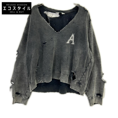 ANCELLM アンセルム ANC-CT88 25SS ブラック HARD CRASH SWEAT SHIRT ハードクラッシュスウェットシャツ トップス