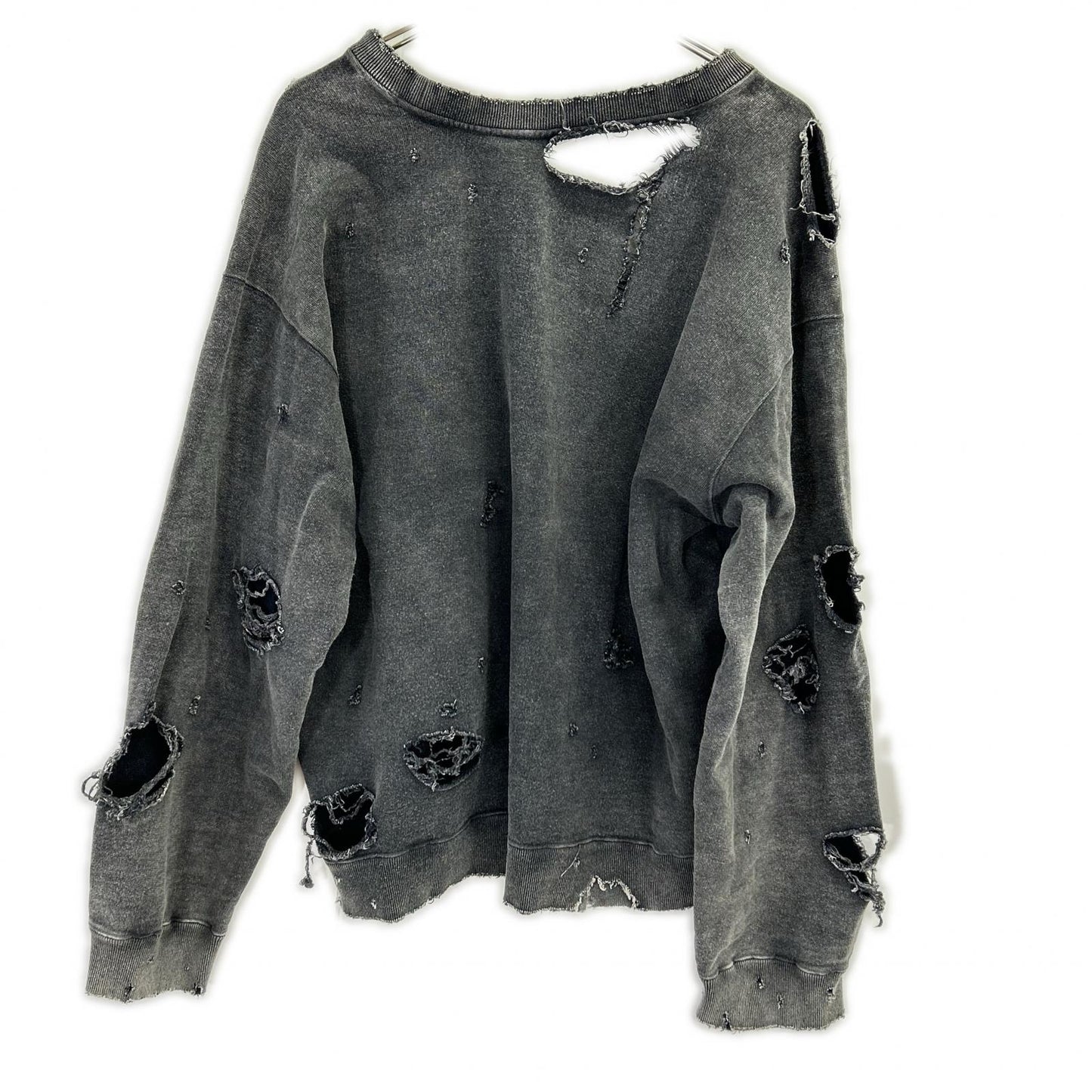 ANCELLM アンセルム ANC-CT88 25SS ブラック HARD CRASH SWEAT SHIRT ハードクラッシュスウェットシャツ トップス