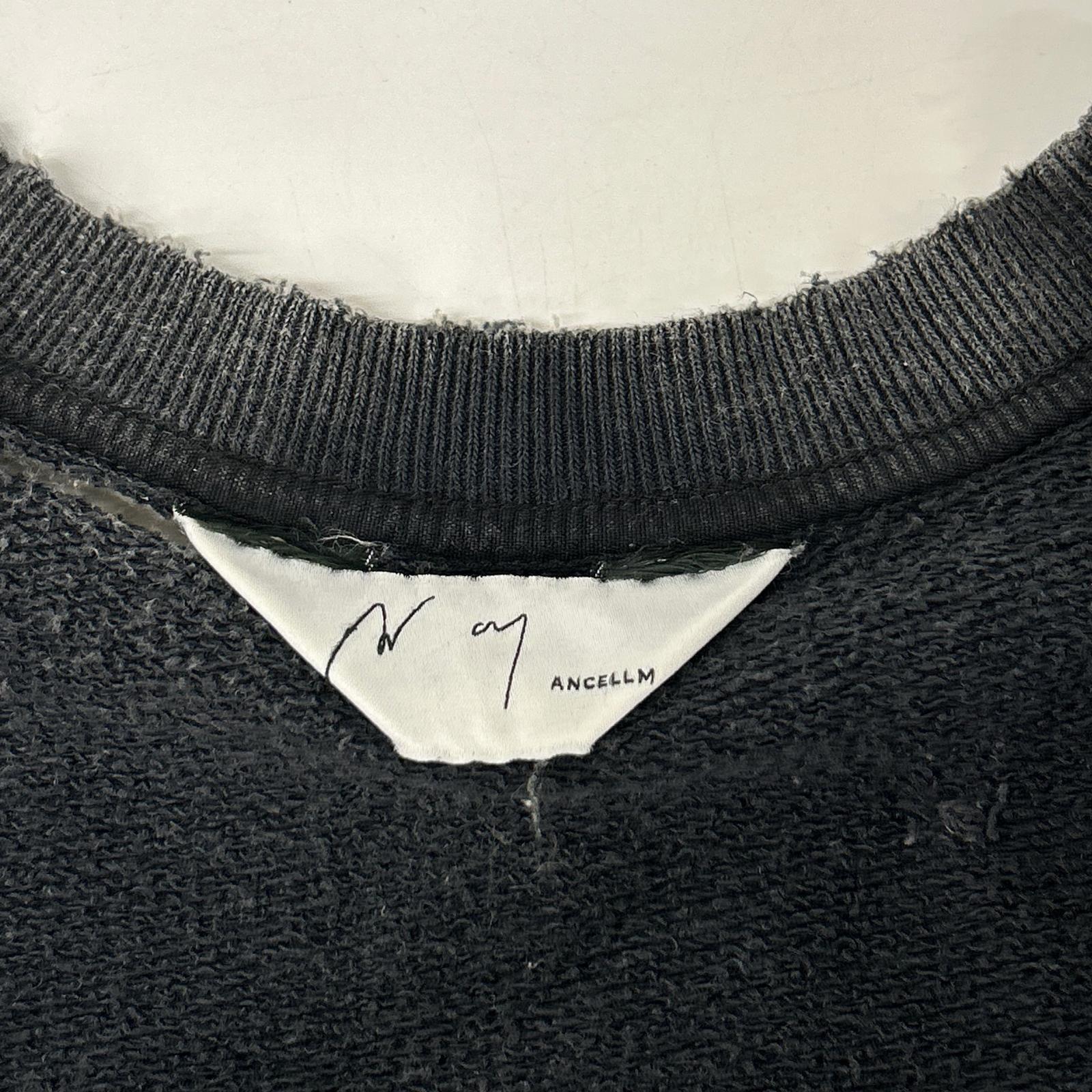 ANCELLM アンセルム ANC-CT88 25SS ブラック HARD CRASH SWEAT SHIRT ハードクラッシュスウェットシャツ トップス