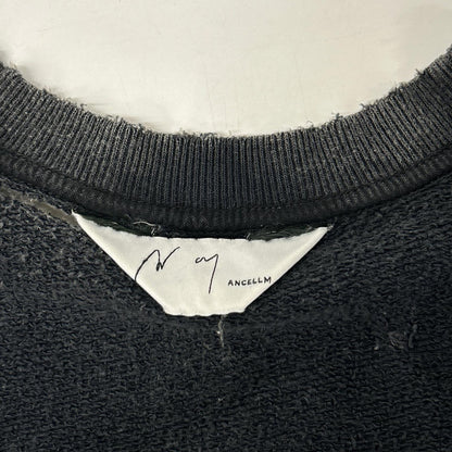 ANCELLM アンセルム ANC-CT88 25SS ブラック HARD CRASH SWEAT SHIRT ハードクラッシュスウェットシャツ トップス