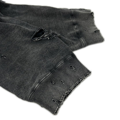 ANCELLM アンセルム ANC-CT88 25SS ブラック HARD CRASH SWEAT SHIRT ハードクラッシュスウェットシャツ トップス