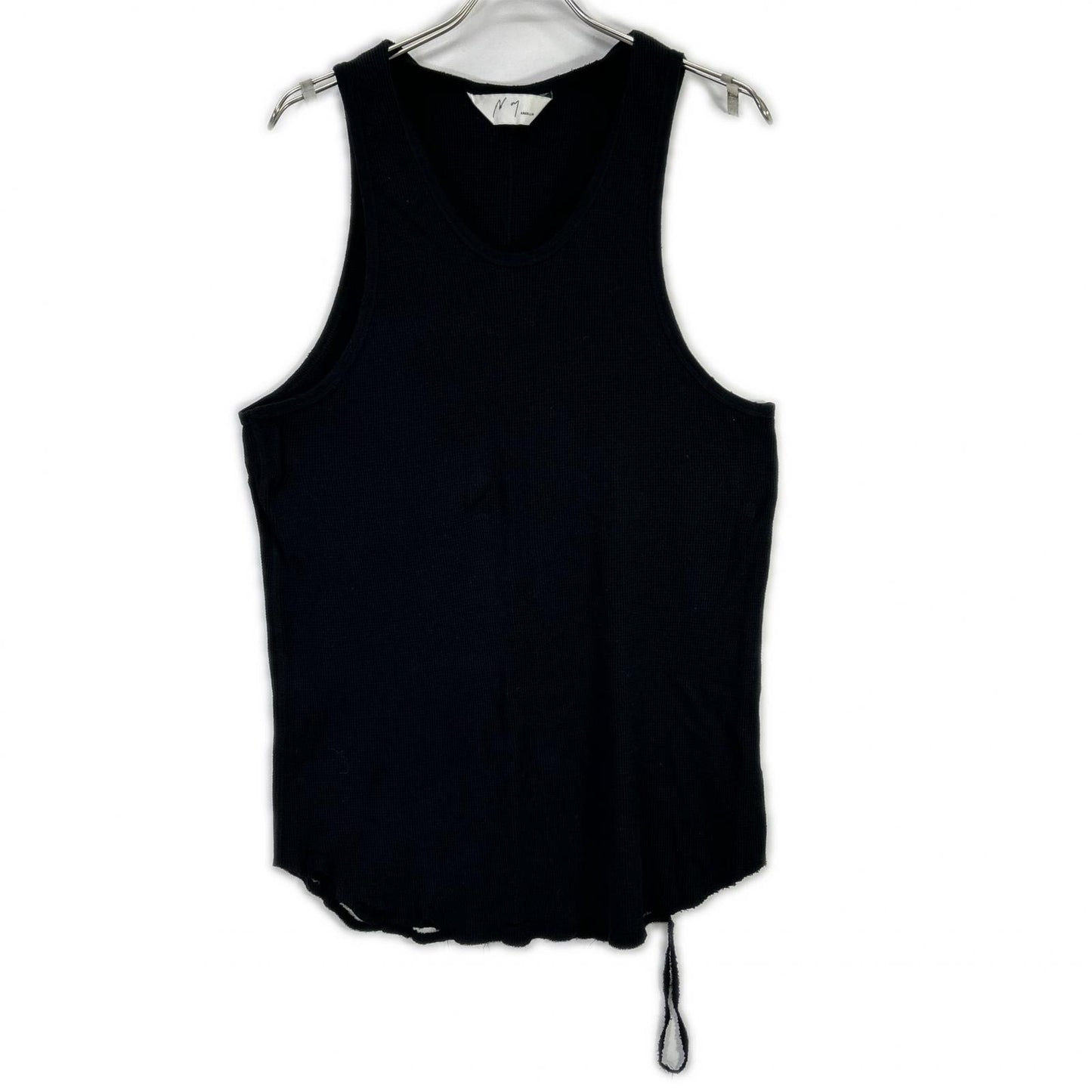 ANCELLM アンセルム ANC-CT57 24SS ブラック DAMAGE WAFFLE TANK TOP ダメージワッフルタンクトップ トップス