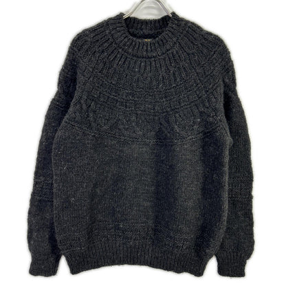 BATONER バトナー BN-21FM-054 ブラック SPREAD ALAN CREW NECK アランクルーネックニット トップス