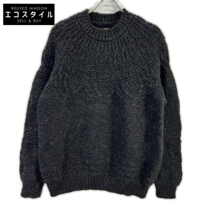 BATONER バトナー BN-21FM-054 ブラック SPREAD ALAN CREW NECK アランクルーネックニット トップス