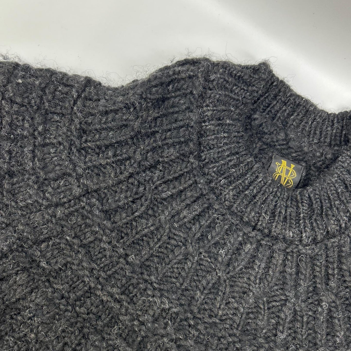 BATONER バトナー BN-21FM-054 ブラック SPREAD ALAN CREW NECK アランクルーネックニット トップス