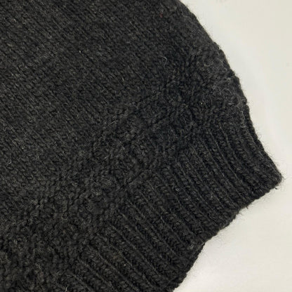 BATONER バトナー BN-21FM-054 ブラック SPREAD ALAN CREW NECK アランクルーネックニット トップス