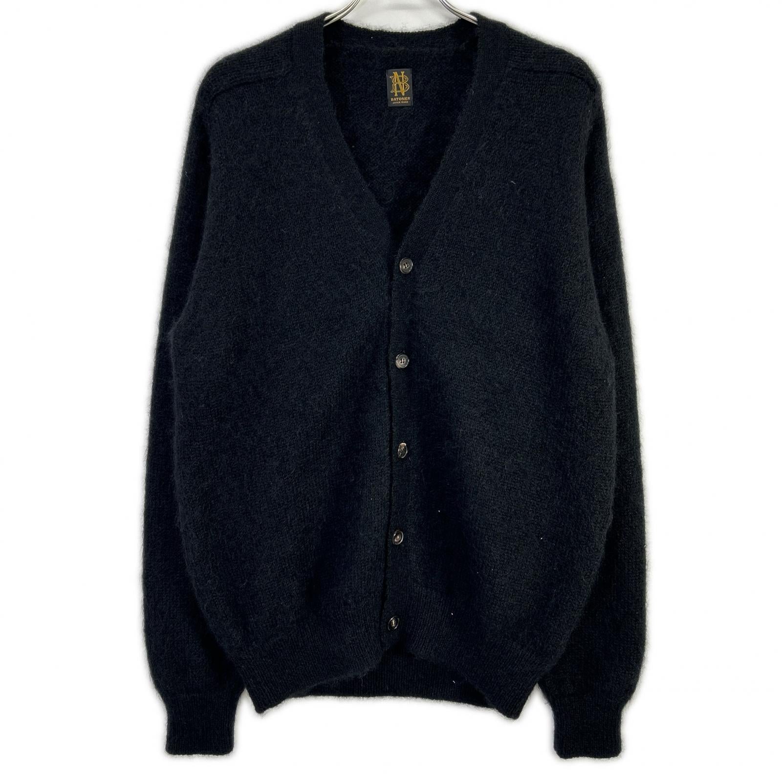 BATONER バトナー BN-22FW-065 ブラック モヘヤ100 PURE MOHAIR CARDIGAN ピュアモヘアカーディガン トップス
