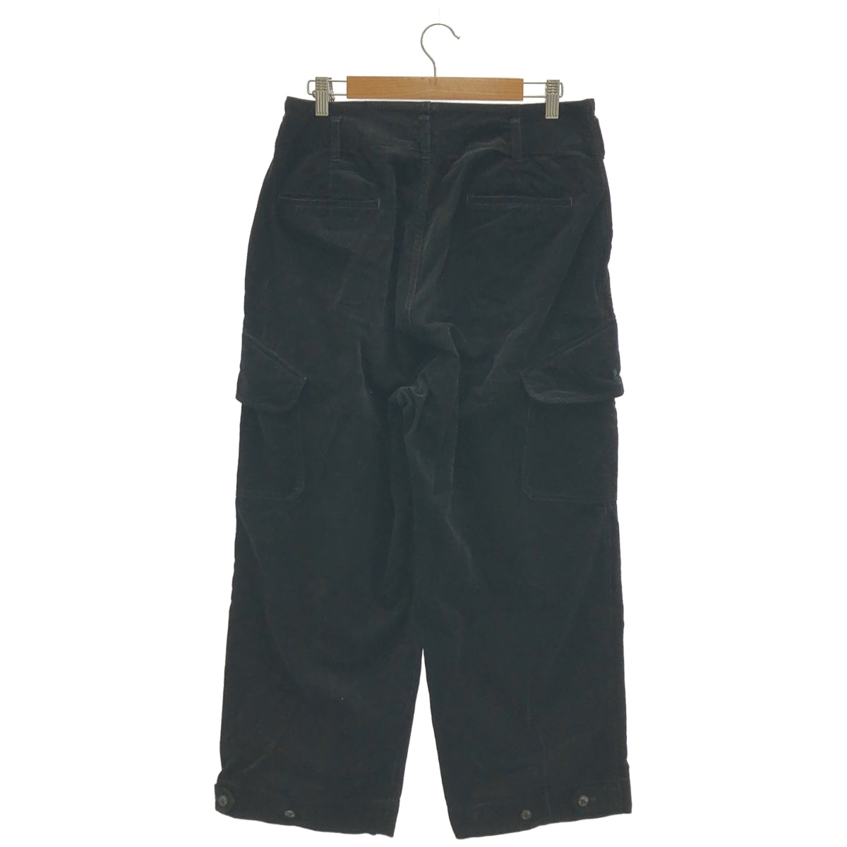 OLDMAN'S TAILOR オールドマンズテーラー ブラック コーデュロイ ボタンフライカーゴパンツ ボトムス