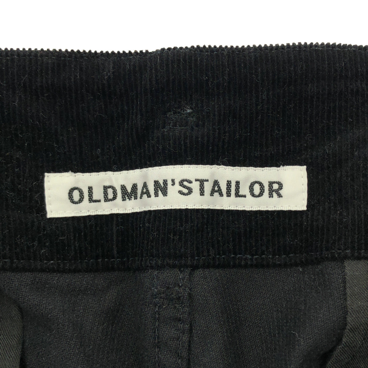 OLDMAN'S TAILOR オールドマンズテーラー ブラック コーデュロイ ボタンフライカーゴパンツ ボトムス
