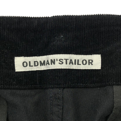OLDMAN'S TAILOR オールドマンズテーラー ブラック コーデュロイ ボタンフライカーゴパンツ ボトムス