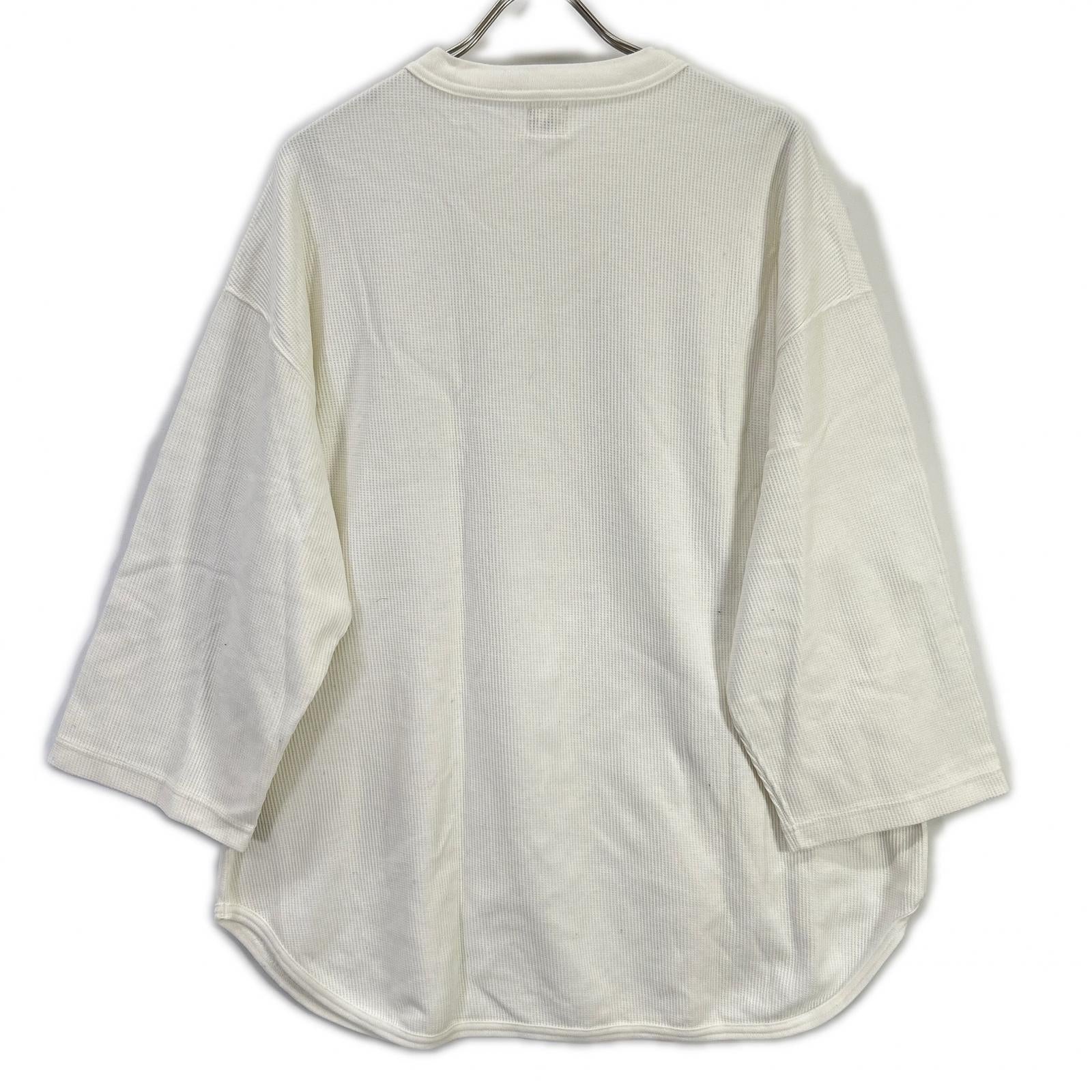blurhms ブラームス ホワイト Rough & Smooth Thermal Baseball ワッフルカットソー トップス