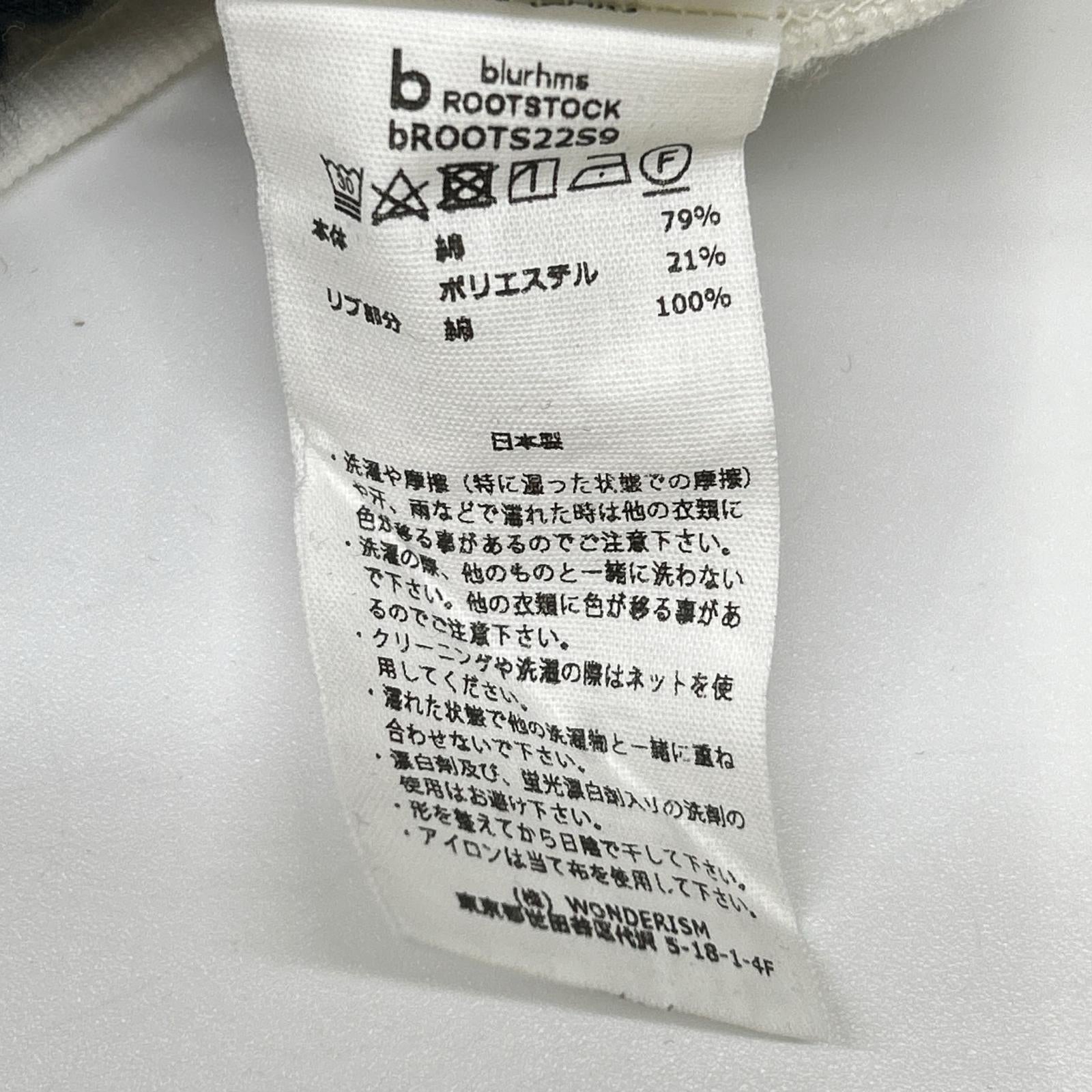 blurhms ブラームス ホワイト Rough & Smooth Thermal Baseball ワッフルカットソー トップス