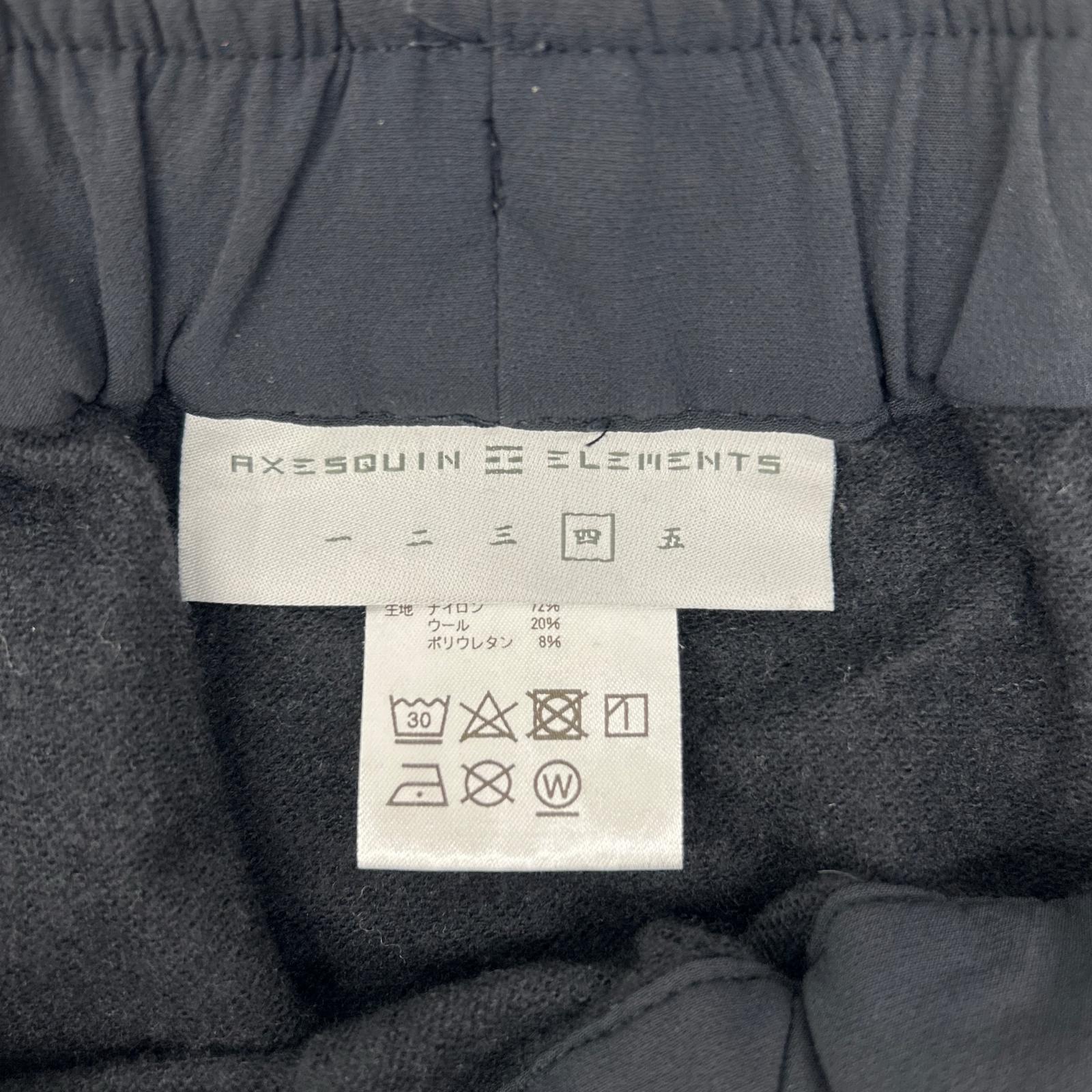 AXESQUIN アクシーズクイン 022002 ブラック テックワイドパンツ ボトムス