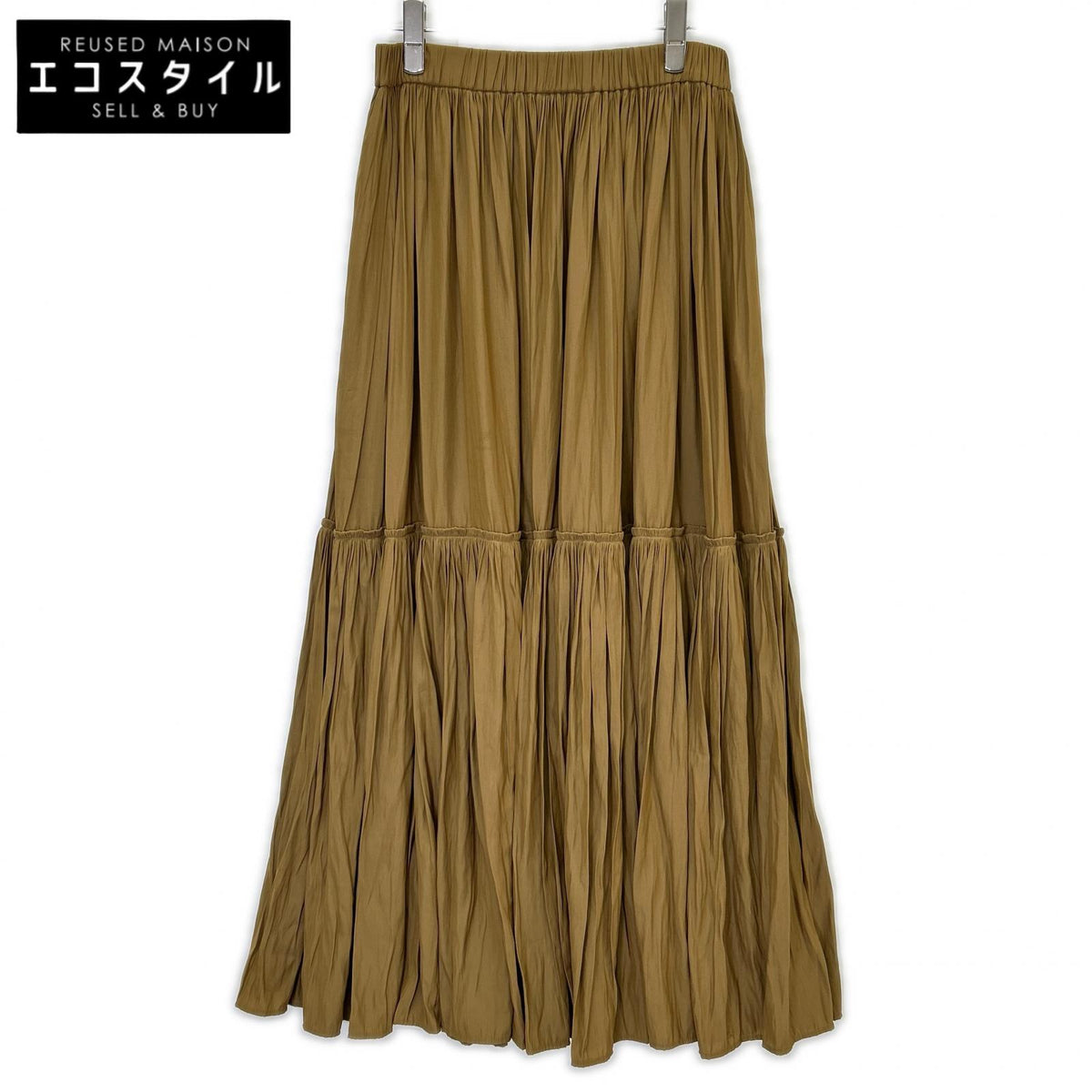 MUSE ミューズ 25年製 Brown Gather Maxi skirt Skirt