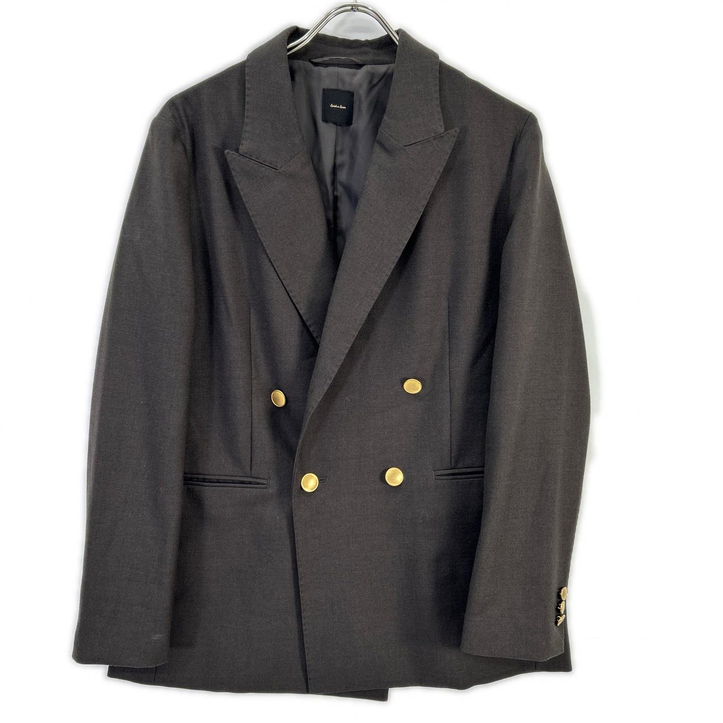 Spick&Span スピック＆スパン 25年製 カーキ ウールブレンドダブルブレストジャケット ジャケット