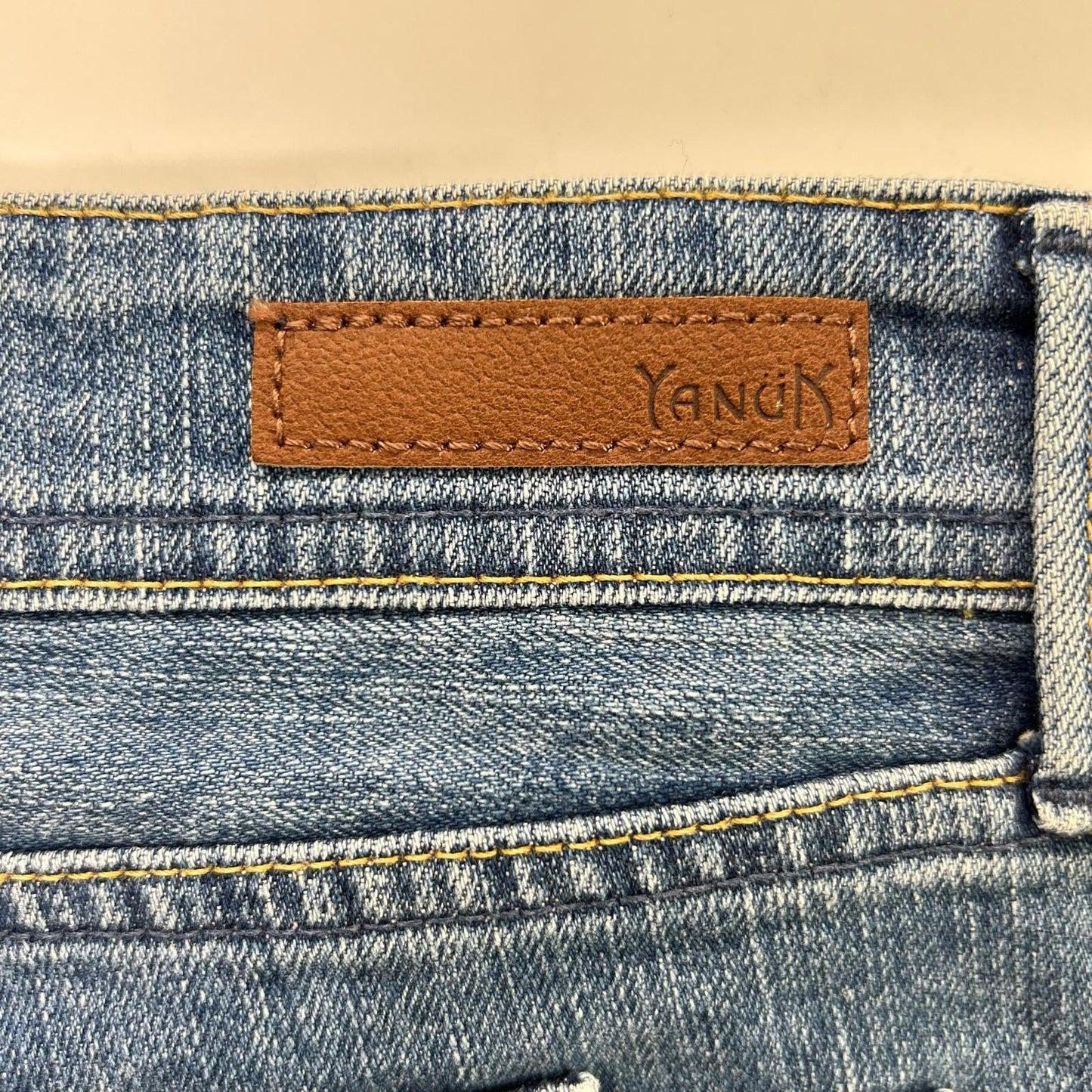 YANUK ヤヌーク ブルー GINA ストレートデニムパンツ ボトムス