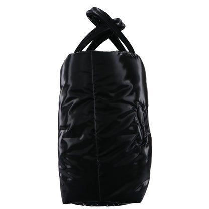 SAINT LAURENT PARIS サンローランパリ 新品同様 756269 シルクテックキャンバス エンボスロゴ ワイドパファー トートバッグ