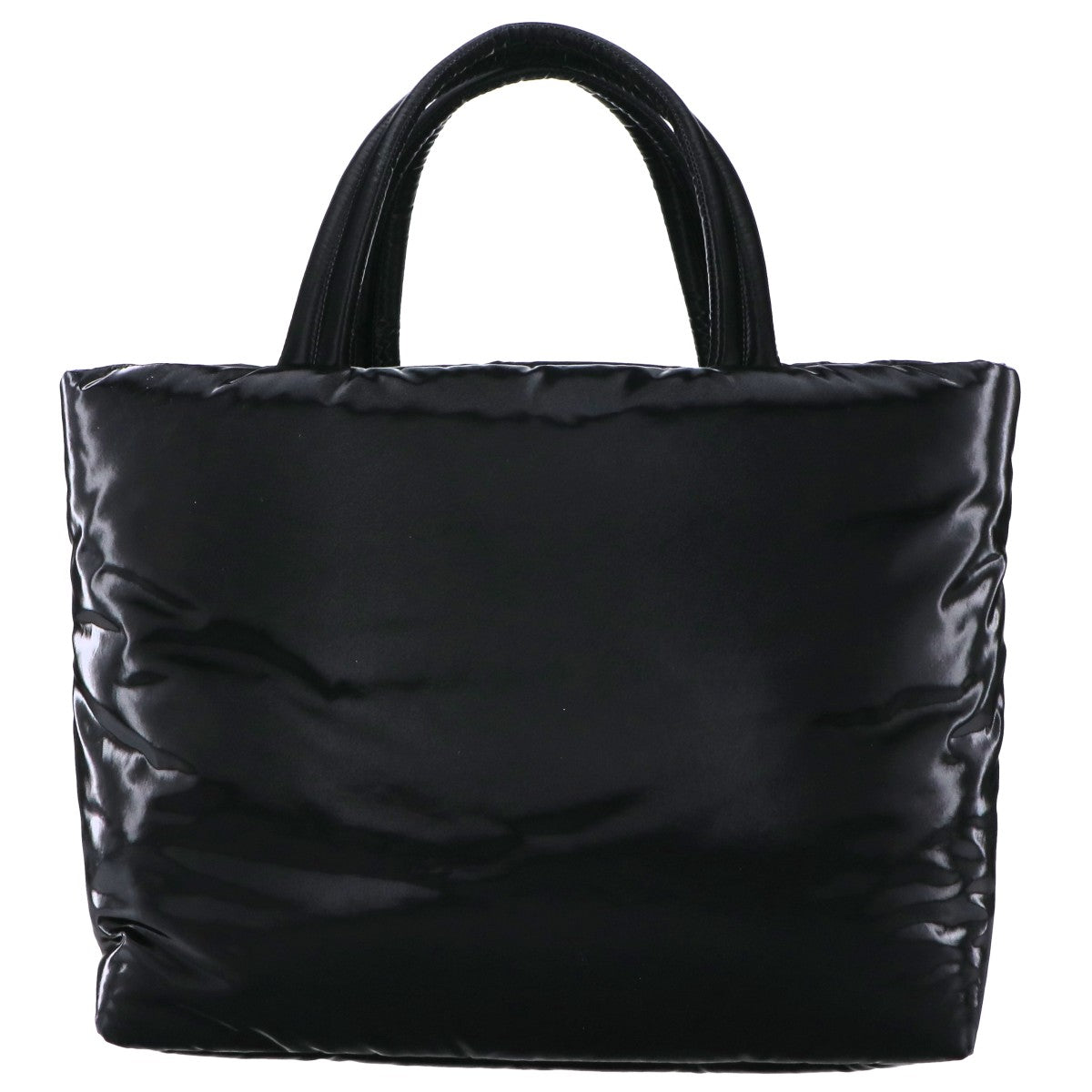SAINT LAURENT PARIS サンローランパリ 新品同様 756269 シルクテックキャンバス エンボスロゴ ワイドパファー トートバッグ