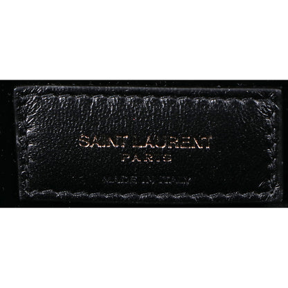 SAINT LAURENT PARIS サンローランパリ 新品同様 756269 シルクテックキャンバス エンボスロゴ ワイドパファー トートバッグ