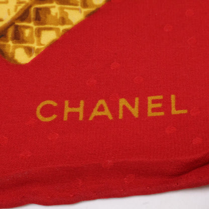 CHANEL シャネル ヴィンテージ ココマークｘ総柄 シルク スカーフ