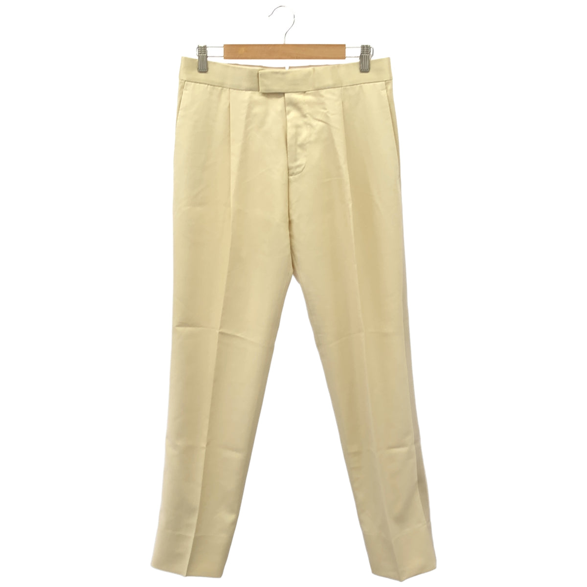 LOUIS VUITTON ルイヴィトン 12SS RM121 H1PA73WY8 アイボリー シルクウール センタープレススラックスパンツ ボトムス