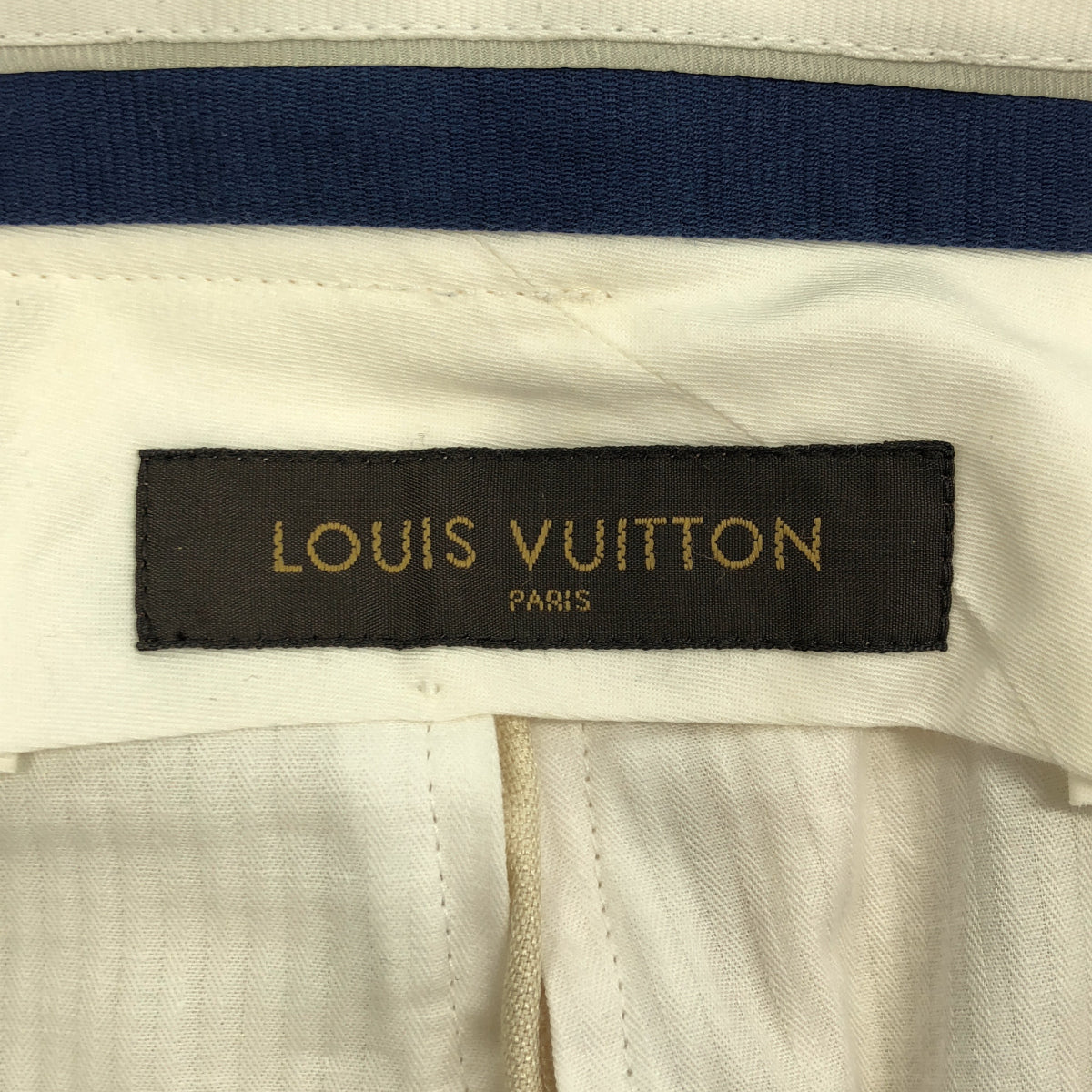 LOUIS VUITTON ルイヴィトン 12SS RM121 H1PA73WY8 アイボリー シルクウール センタープレススラックスパンツ ボトムス