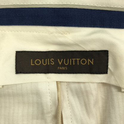 LOUIS VUITTON ルイヴィトン 12SS RM121 H1PA73WY8 アイボリー シルクウール センタープレススラックスパンツ ボトムス