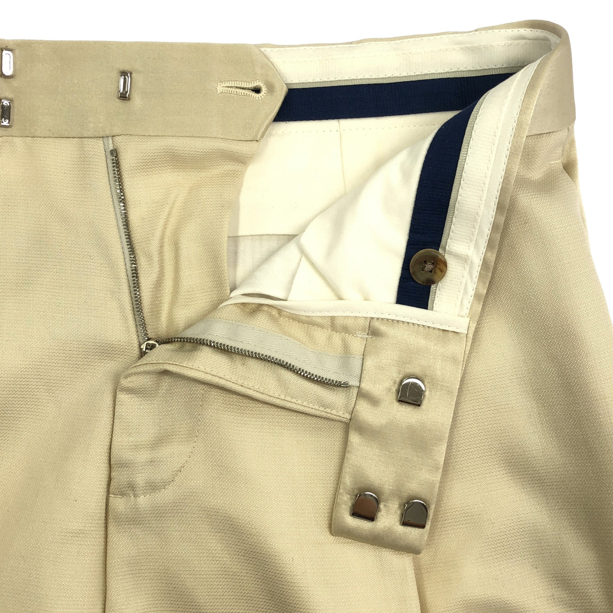 LOUIS VUITTON ルイヴィトン 12SS RM121 H1PA73WY8 アイボリー シルクウール センタープレススラックスパンツ ボトムス