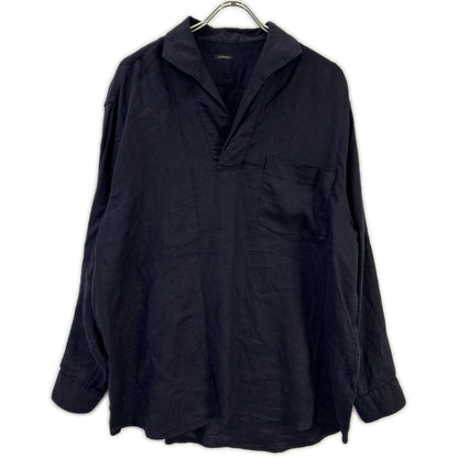 COMOLI コモリ 23SS X01-02023 ネイビー リネン100 リネンツイル スキッパーシャツ トップス