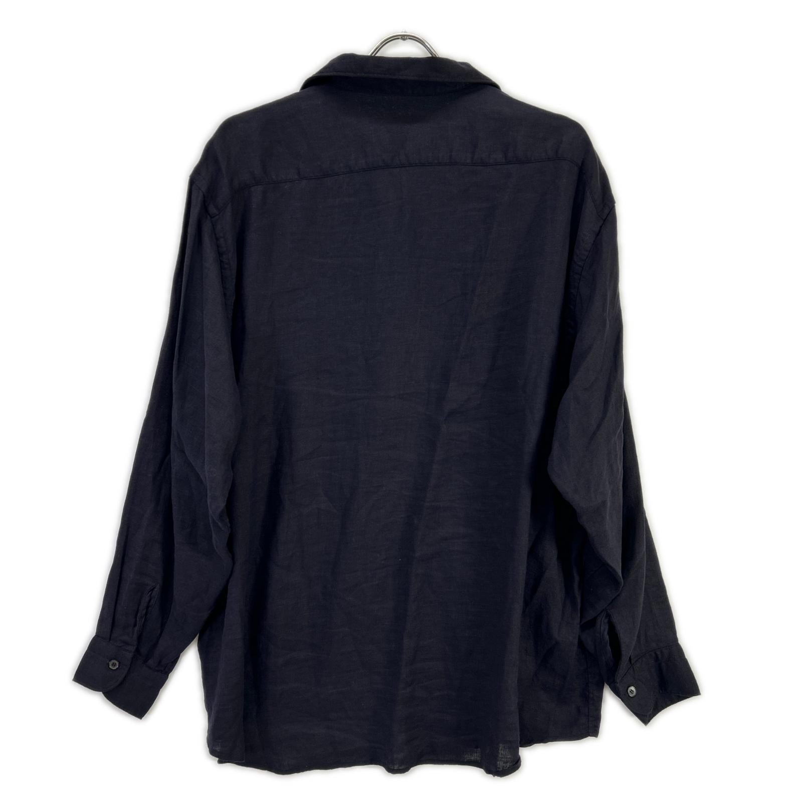 COMOLI コモリ 23SS X01-02023 ネイビー リネン100 リネンツイル スキッパーシャツ トップス