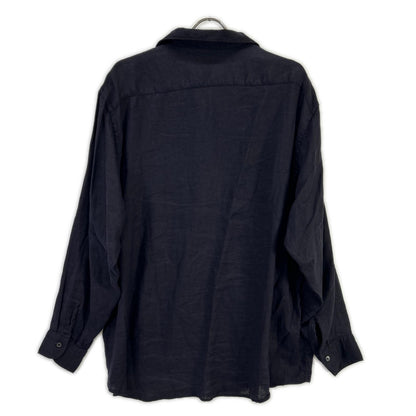 COMOLI コモリ 23SS X01-02023 ネイビー リネン100 リネンツイル スキッパーシャツ トップス