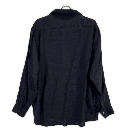 COMOLI コモリ 23SS X01-02023 ネイビー リネン100 リネンツイル スキッパーシャツ トップス