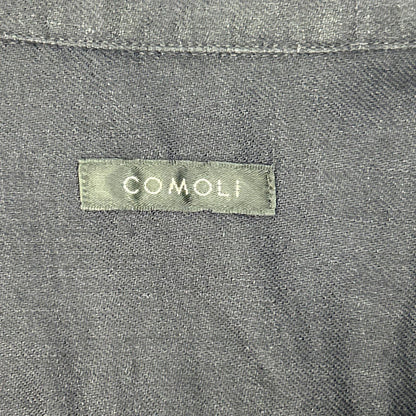 COMOLI コモリ 23SS X01-02023 ネイビー リネン100 リネンツイル スキッパーシャツ トップス