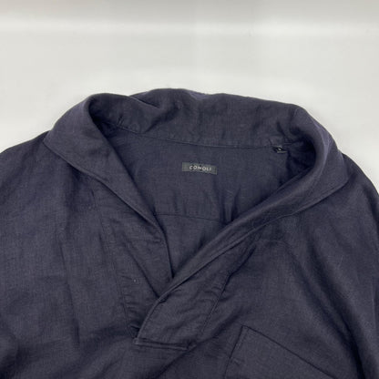 COMOLI コモリ 23SS X01-02023 ネイビー リネン100 リネンツイル スキッパーシャツ トップス
