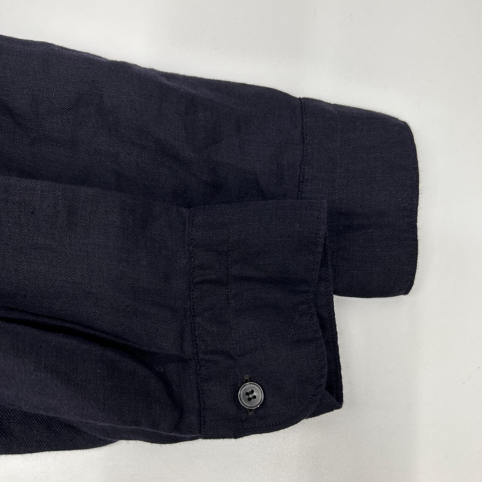 COMOLI コモリ 23SS X01-02023 ネイビー リネン100 リネンツイル スキッパーシャツ トップス