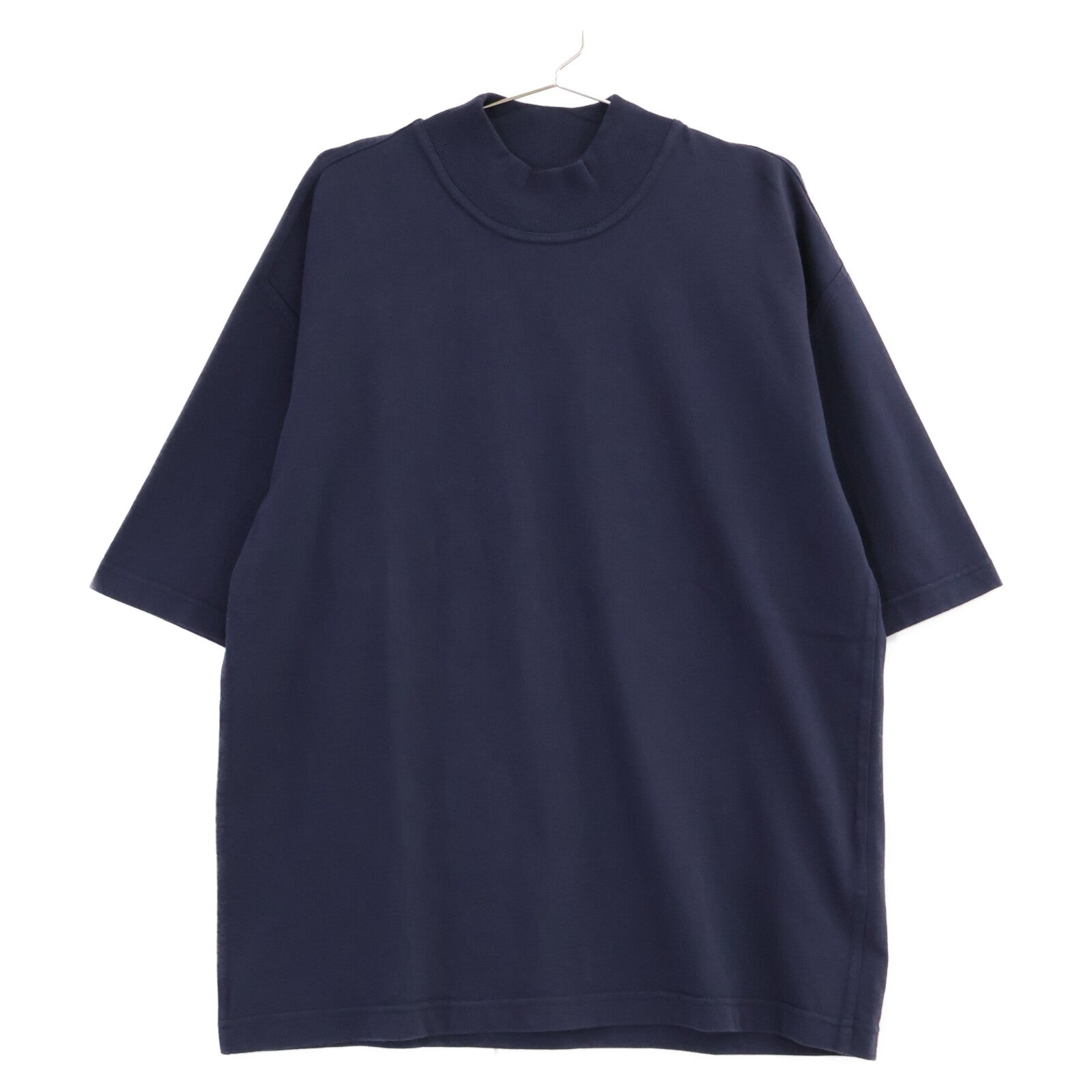 BOTTEGA VENETA ボッテガヴェネタ 729327 ネイビー バックトライアングルデザイン モックネックTプルオーバーTシャツ トップス