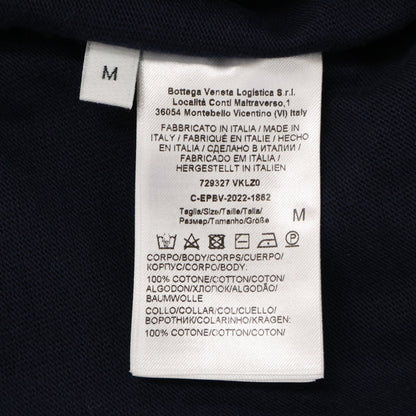 BOTTEGA VENETA ボッテガヴェネタ 729327 ネイビー バックトライアングルデザイン モックネックTプルオーバーTシャツ トップス