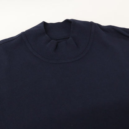 BOTTEGA VENETA ボッテガヴェネタ 729327 ネイビー バックトライアングルデザイン モックネックTプルオーバーTシャツ トップス