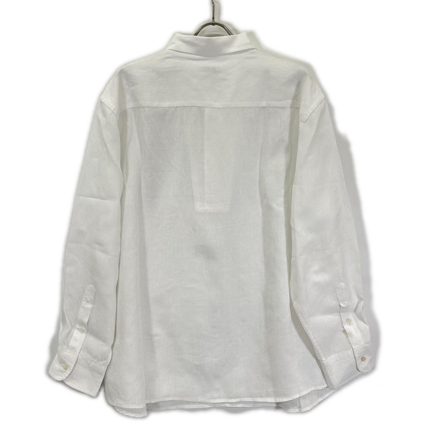 Loro Piana ロロピアーナ MAA8675 ホワイト リネン100 プルオーバー長袖シャツ トップス