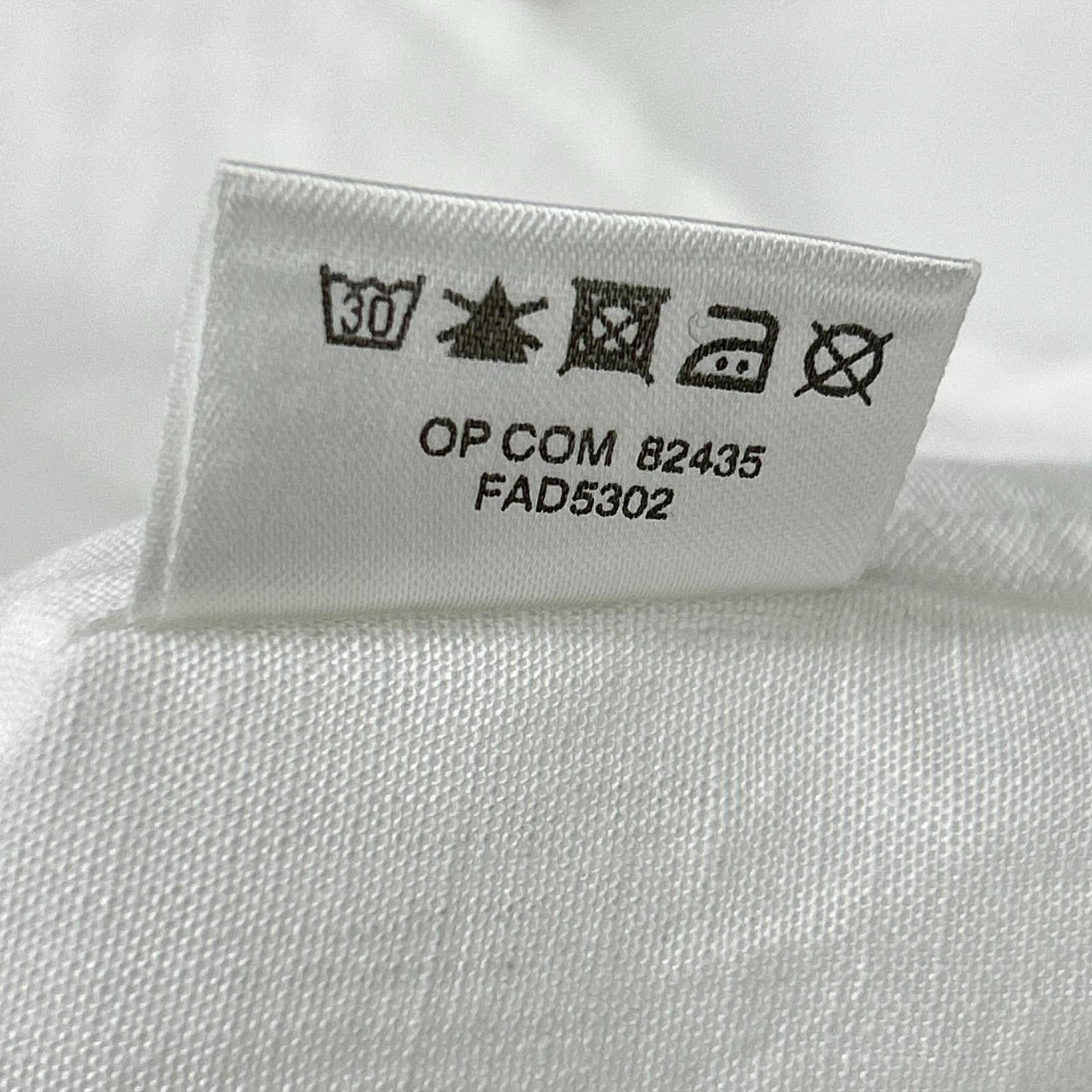 Loro Piana ロロピアーナ MAA8675 ホワイト リネン100 プルオーバー長袖シャツ トップス