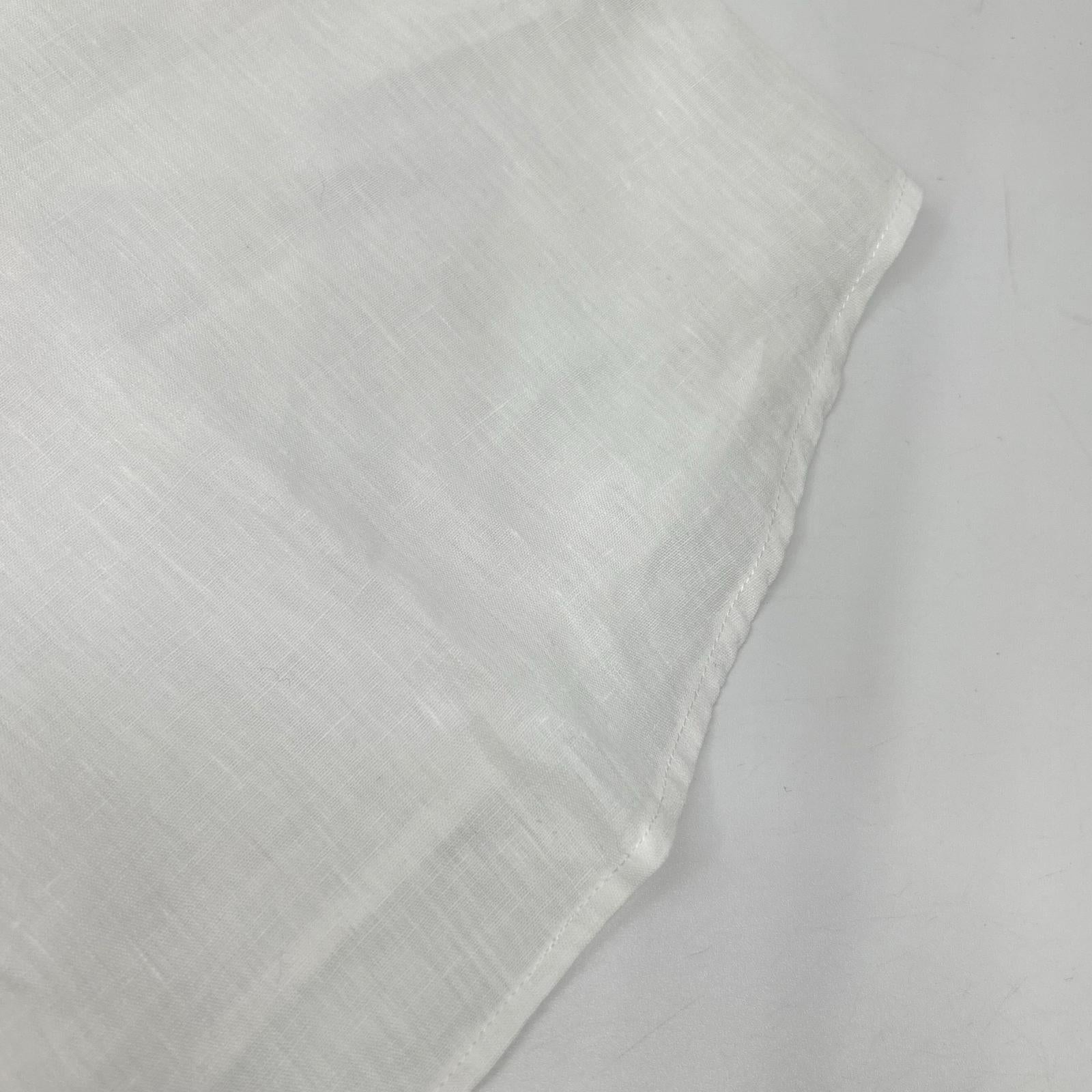 Loro Piana ロロピアーナ MAA8675 ホワイト リネン100 プルオーバー長袖シャツ トップス