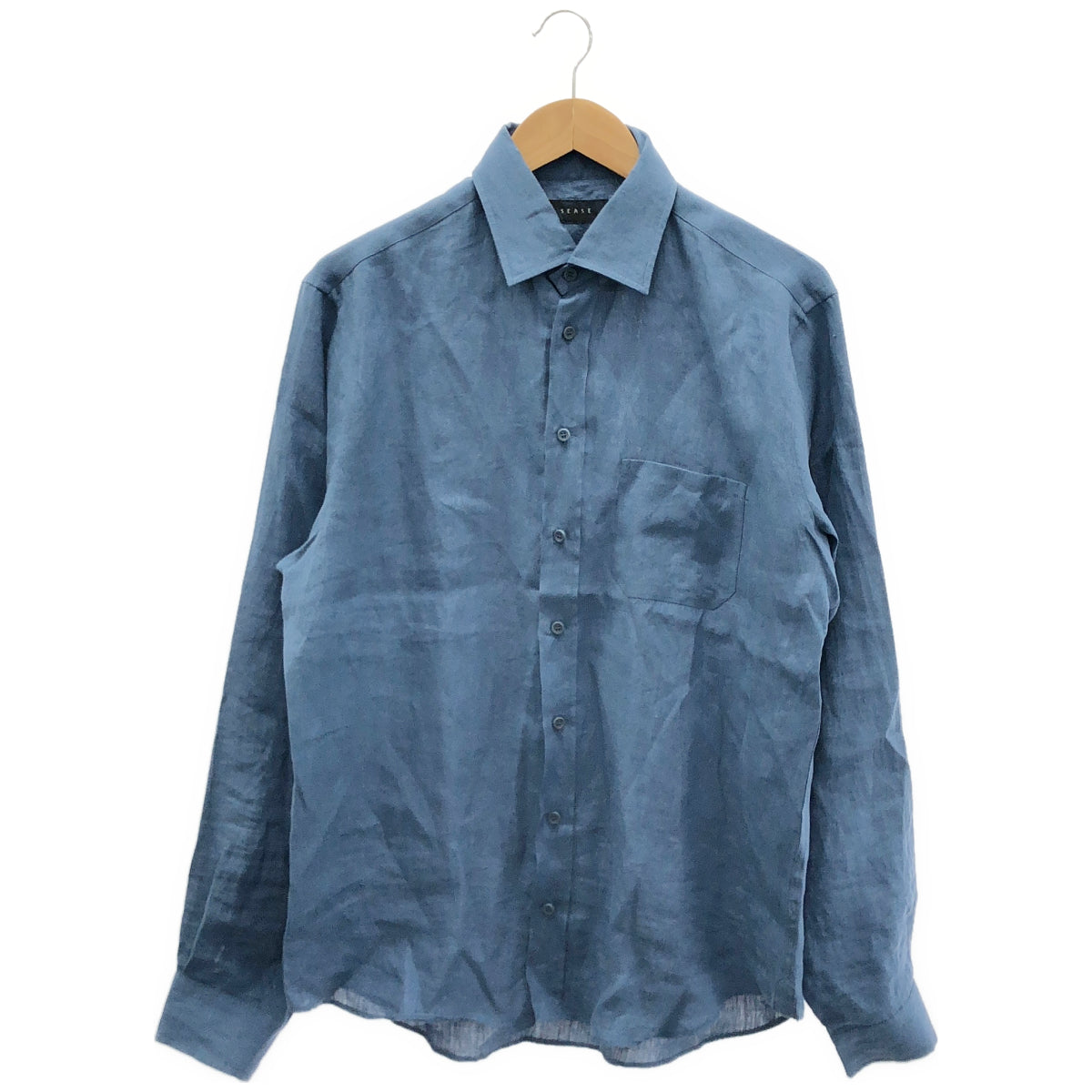SEASE シーズ 26SS SI030 TN359 ブルー リネン100 長袖シャツ トップス