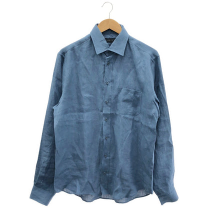 SEASE シーズ 26SS SI030 TN359 ブルー リネン100 長袖シャツ トップス