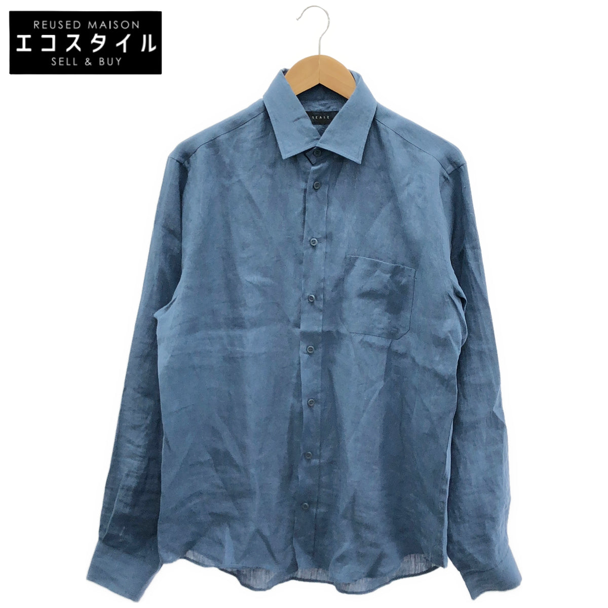 SEASE Sease 26SS SI030 TN359 blue 100% linen long-sleeve shirt tops