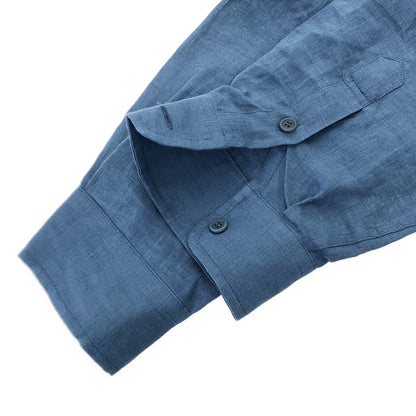 SEASE シーズ 26SS SI030 TN359 ブルー リネン100 長袖シャツ トップス