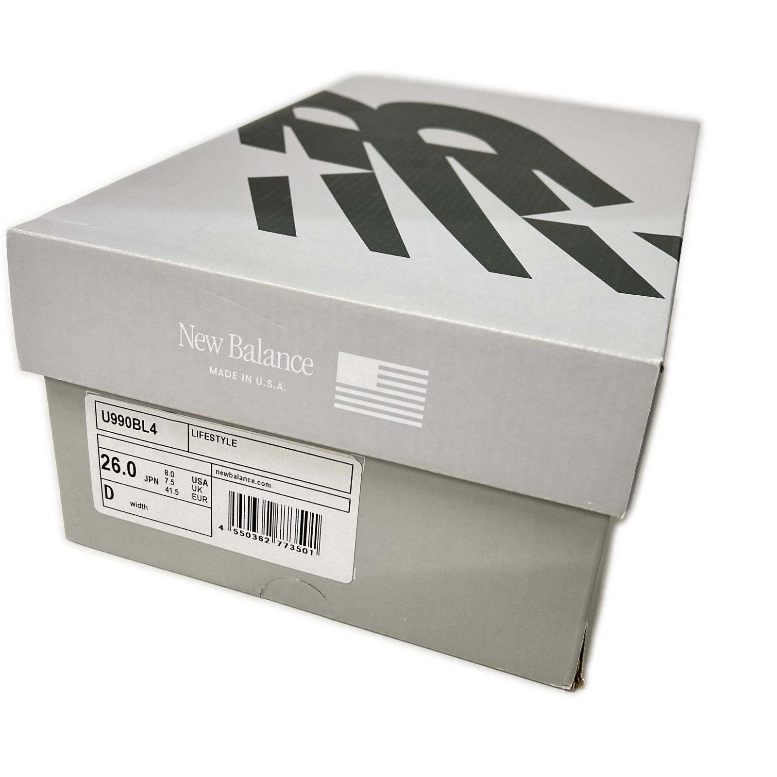 NEW BALANCE ニューバランス 【新品同様】U990BL4 Made in USA スエード/メッシュ スニーカー シューズ